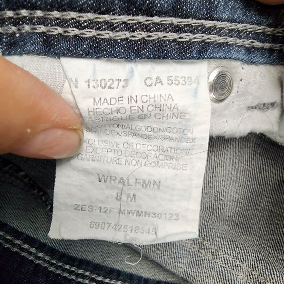 Wrangler Jeans Womens 8 Dark Wash Stretch Mid Rise Shaping Bootcut - Picture 12 of 14
